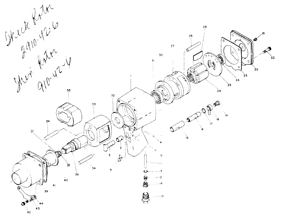 Diagram Diagram and Parts List for IR260  Ingersoll Rand Wrench